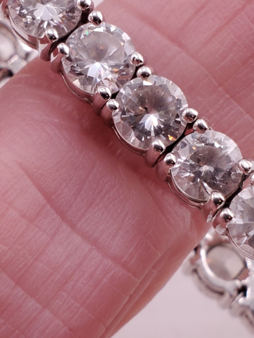 Sterling Silver CZ Tennis Bracelet - Picture 5 of 10